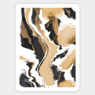 Marbling golden dark 74 Sticker